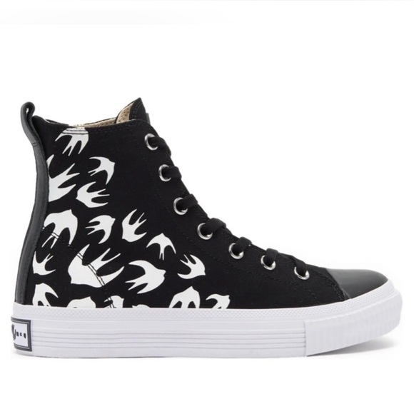 MCQ Alexander McQueen Swallow High-Top Sneakers Size 38 EU 8 US - Picture 3 of 9